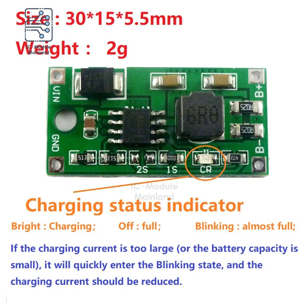 DC 5-23V Multi-Cell Version 18650 Lithium Battery Chargering Board 1S 2S 3S for Li ion Cell Solar Portable Device Charger Module