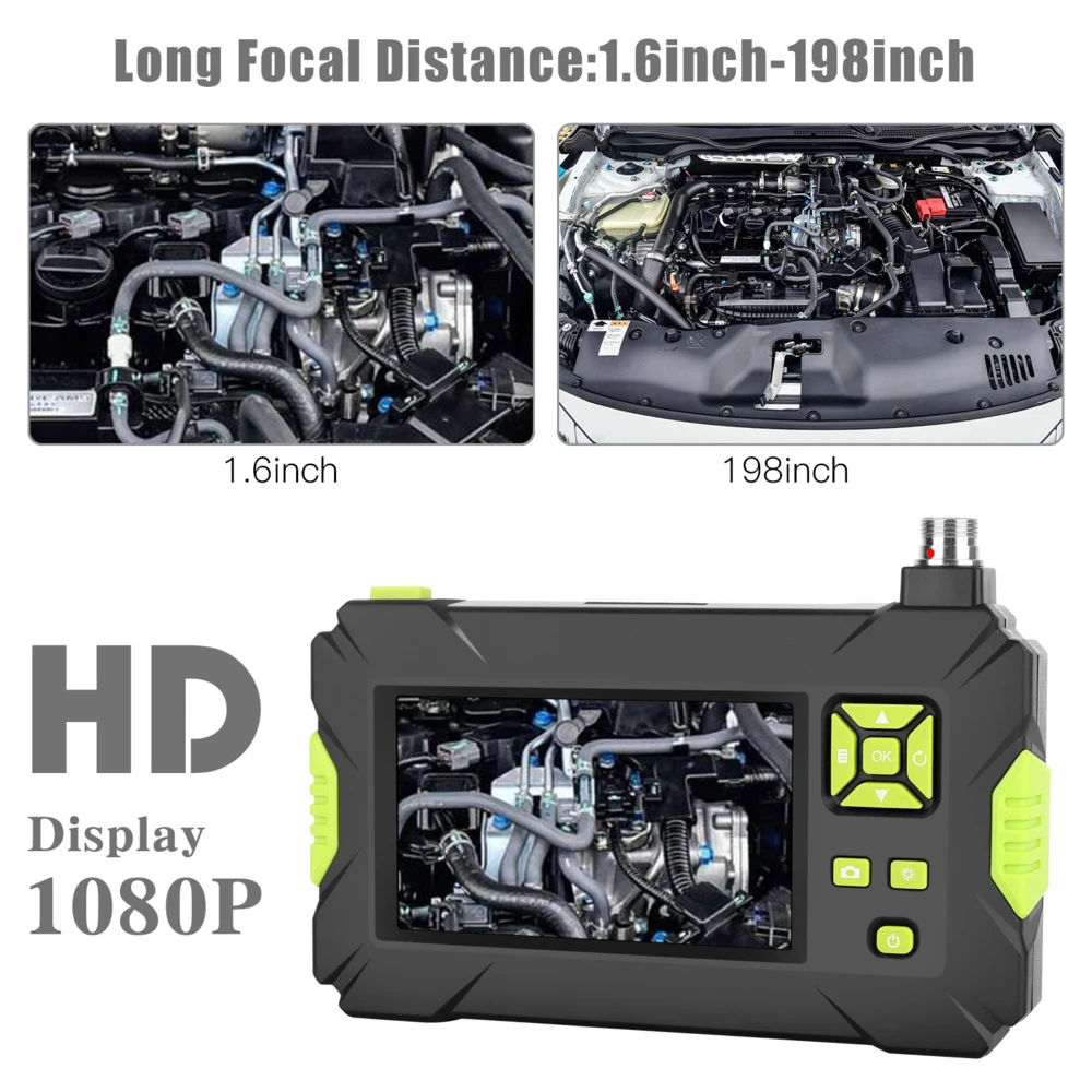 4.3 inch handhold LCD Screen HD 1920 CMOS Sensor Industrial Digital Endoscope Borescope 5M Inspection Camera with 18650 battery