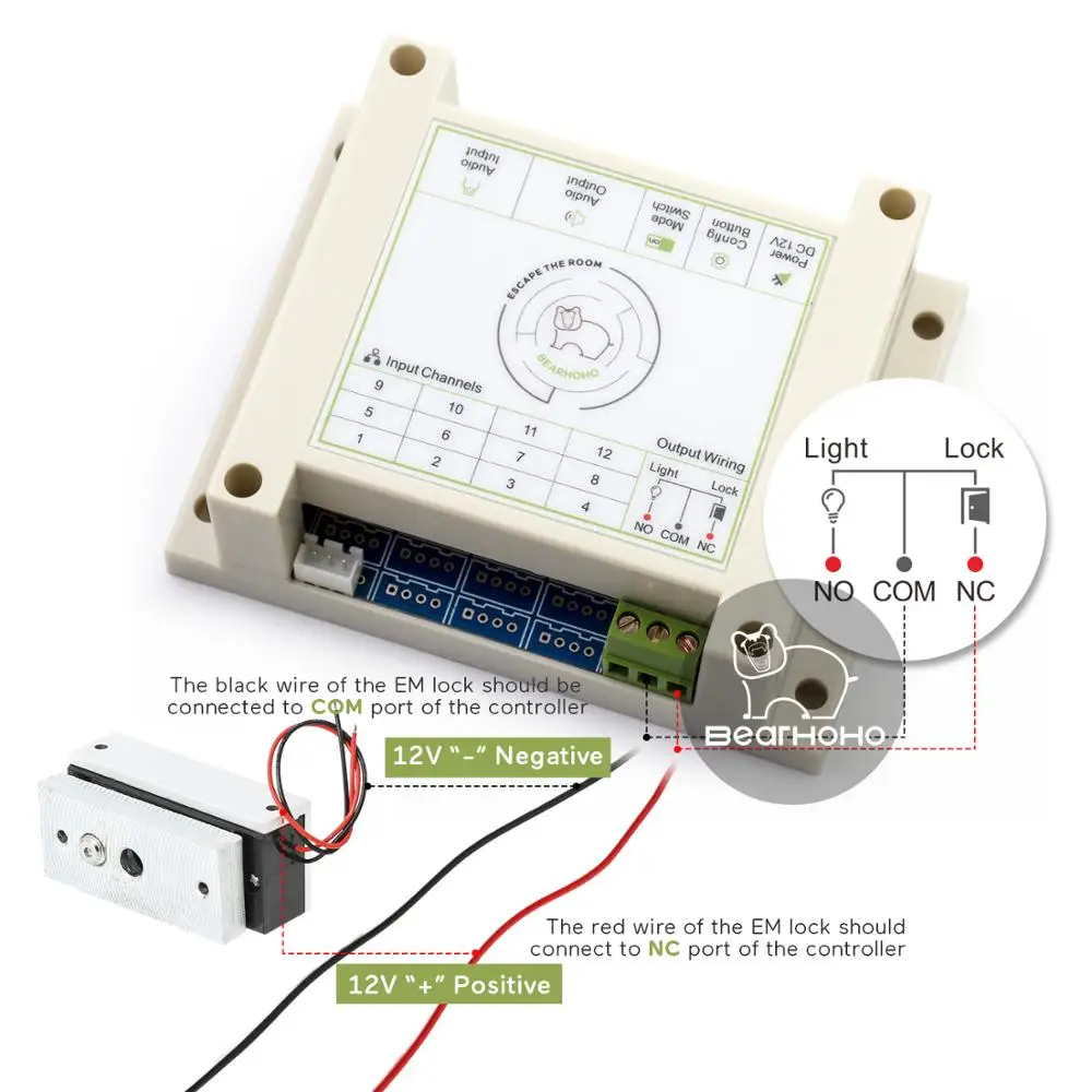 Imagem -03 - Suporte de Sensor de Gatilho para Sala de Fuga Desbloqueio de 12v em Suporte para Jogo de Aventura