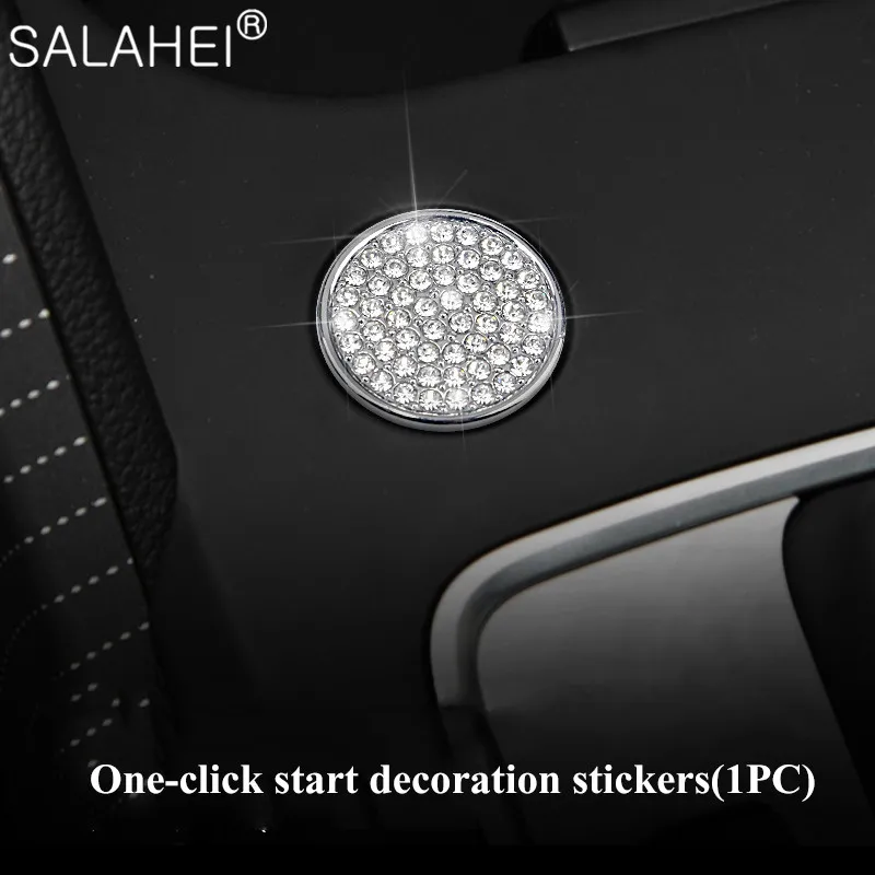 Luxury Crystal Diamond Car Steering Wheel Emblem Interior Rhinestone For Audi A3 S3 Q2L Decoration Stickers Car accessories