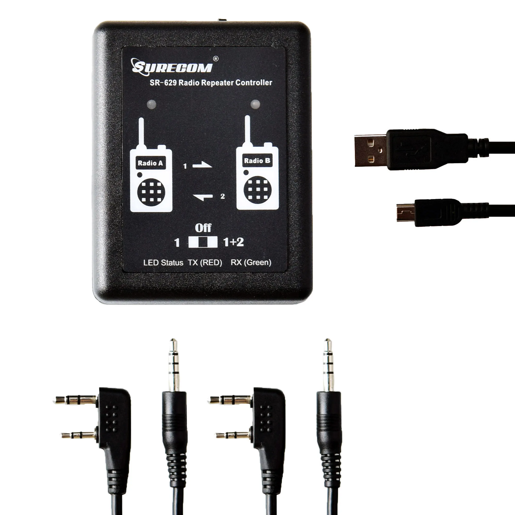 Surecom SR-629 2 в 1, дуплексный радиоретранслятор, контроллер, поперечный диапазон для раций, двухсторонний радиорелейный контроллер, релейный блок