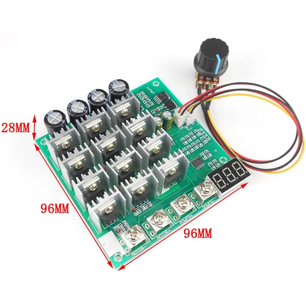 60A موتور تيار مباشر موتور سرعة تحكم 12V24V36V نحى اثنين من سلك سائق مقياس سرعة الدوران الهاتفي