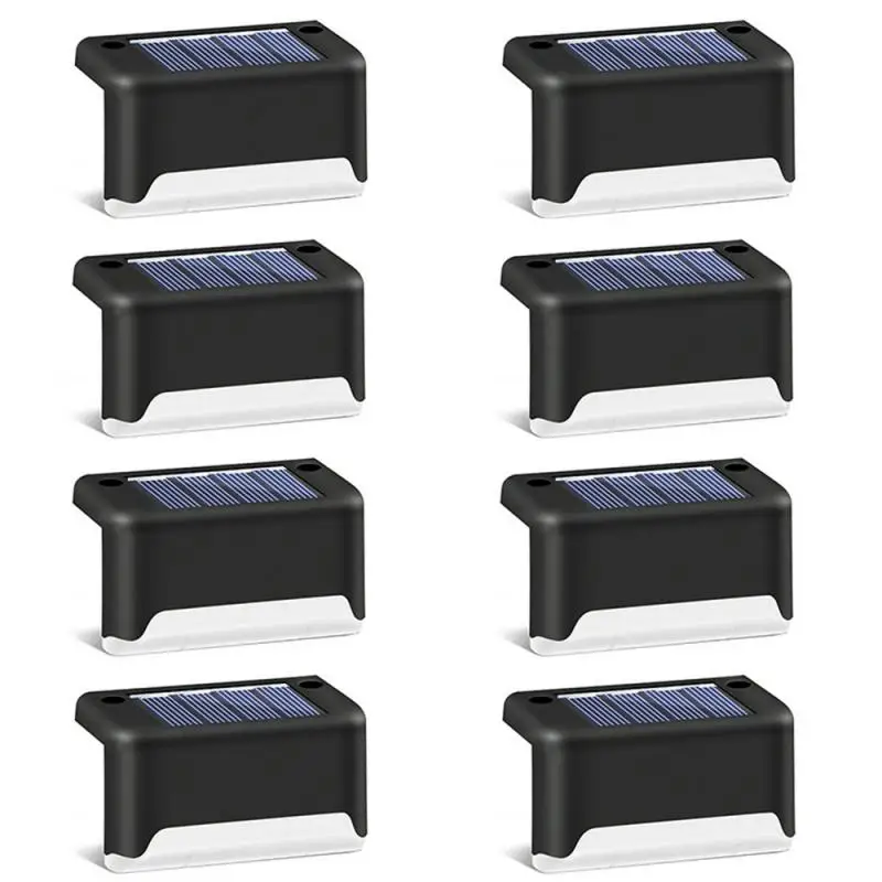 

8/4PCS LED Solar Stair Lamp Outdoor Fence Light Garden Lights Pathway Yard Patio Steps Lamps Solar Night Light IP55 Waterproof