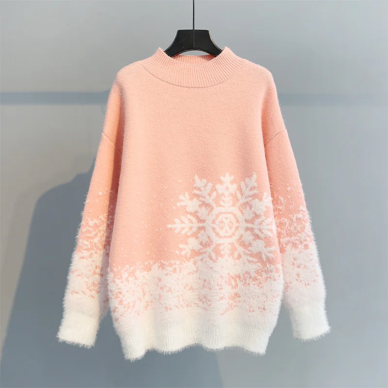 Turtleneck Women Sweater Winter Warm Female Jumper Thick Christmas Sweaters Ribbed Knitted Pullover Top Pull Hiver Femme