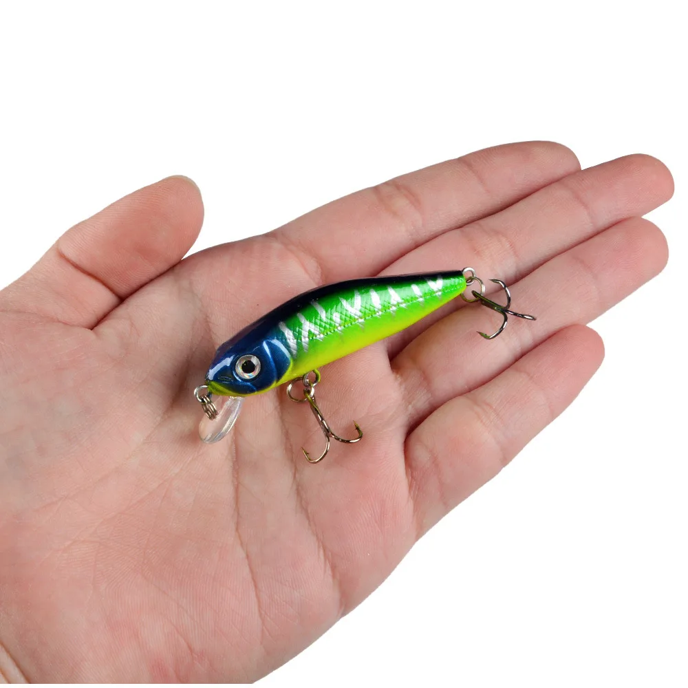 1 sztuk 6cm 4.5g Fishing Lure jakości Minnow Lure 3D oczy plastikowa twarda przynęta Pesca sztuczne Jig Crankbait i woblery przynęta na ryby