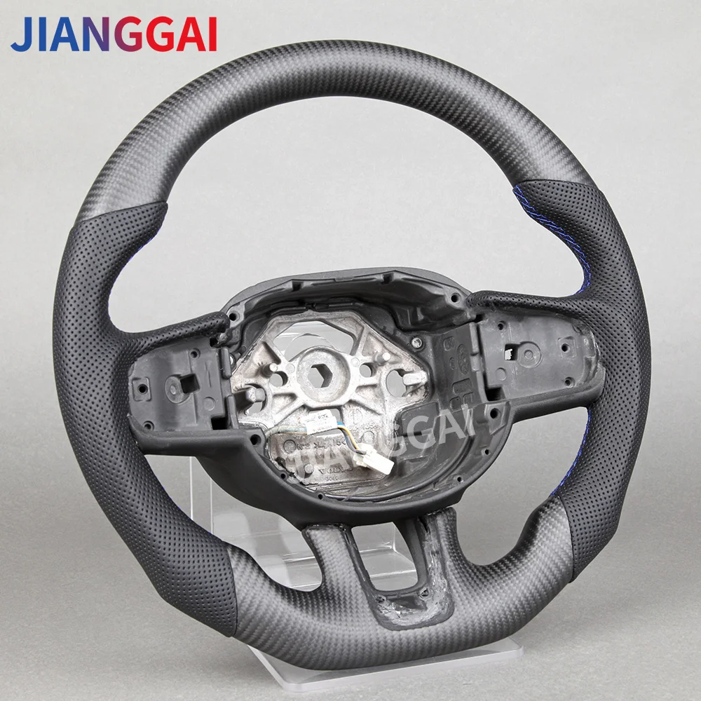 Matte Carbon Fiber Steering Wheel Perforated Leather Suitable For Volvo V60 2021-2022 S60 2021 XC40 2018-2019 Cars