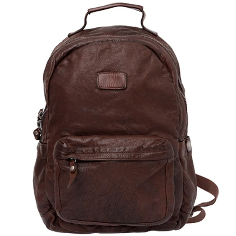 Imported vegetable tanned cowhide men\'s backpack retro trend top layer leather backpack