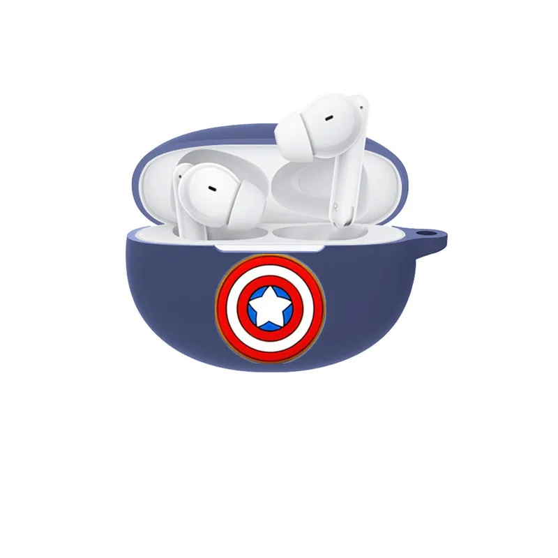 غلاف سماعة أذن من السيليكون الناعم الكرتوني مع خطاف ، سماعة رأس لاسلكية بلوتوث ، غطاء واقي لـ OPPO Enco Free2 2i 3