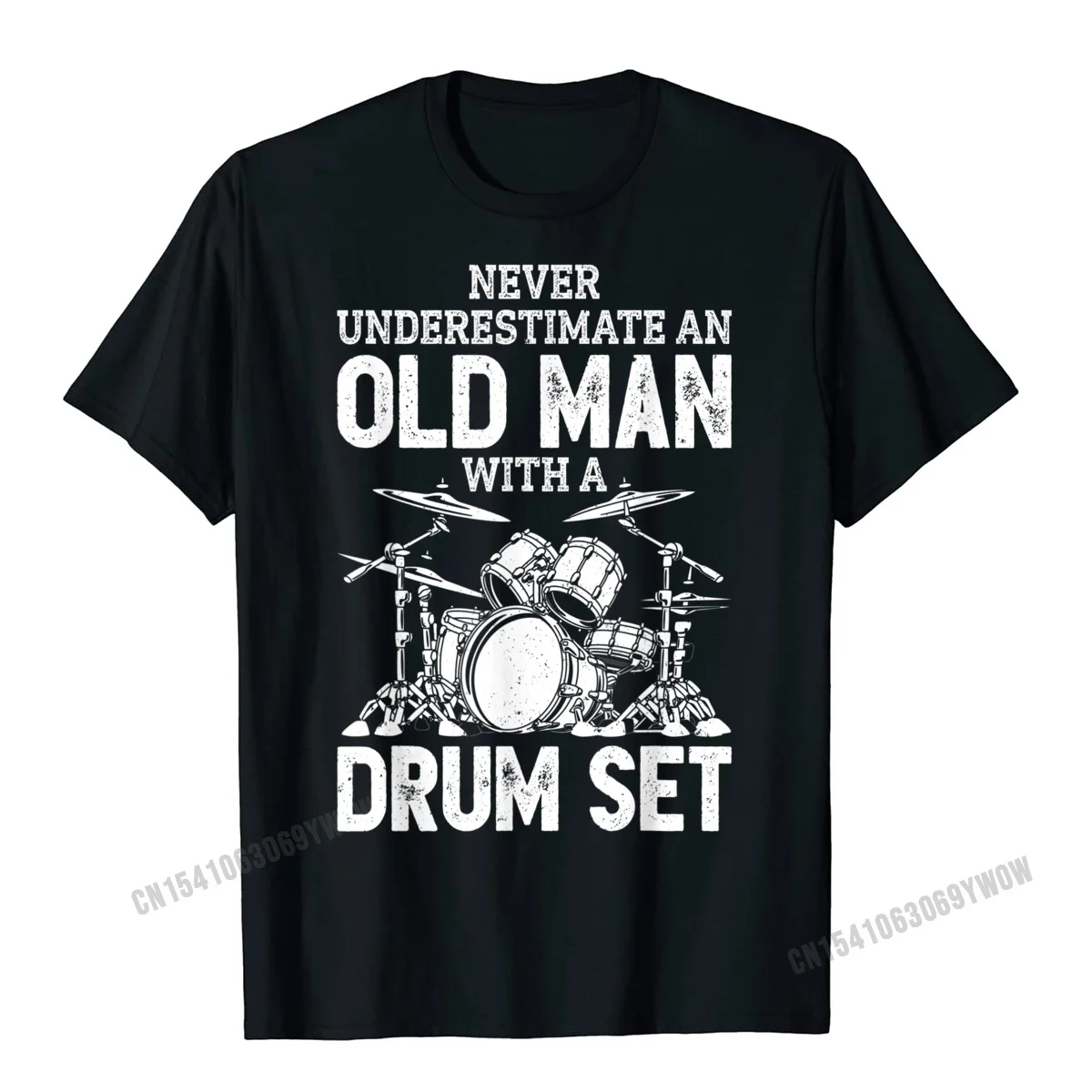 Drummer Never Underestimate An Old Man With A Drum Set Funny T-Shirt Harajuku Printed Tops & Tees New Coming Man T Shirts