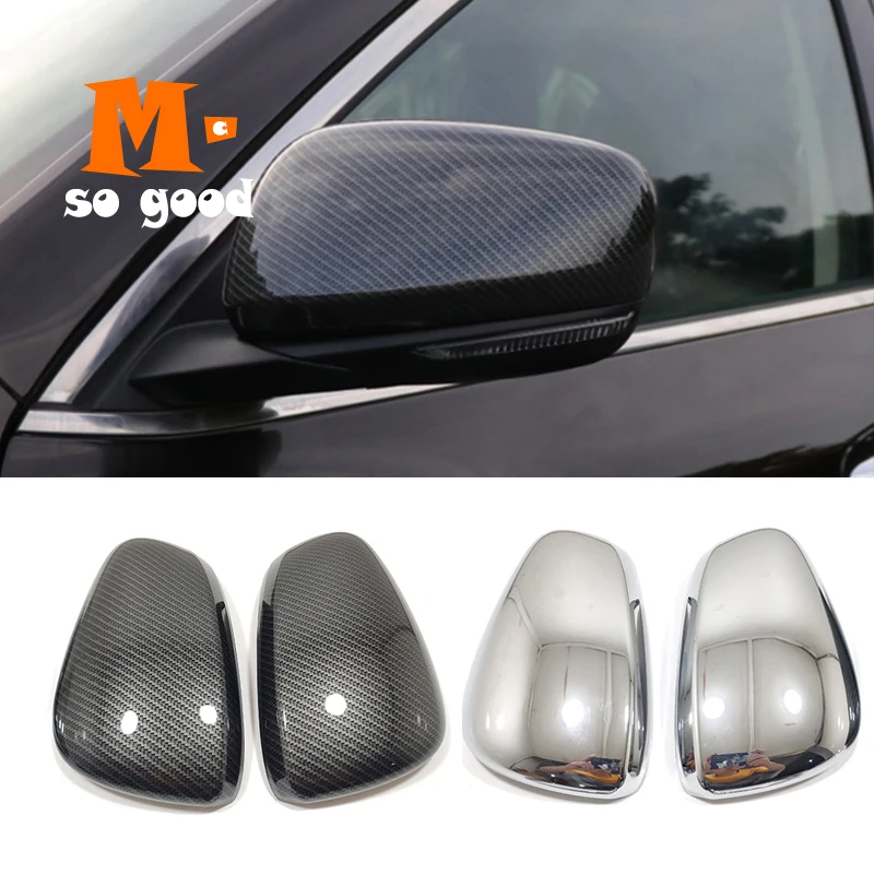 

For Renault Kadjar Koleos Samsung QM6 2016 17 18 2019 Car Rearview Side door turning Mirror sticker Cover trim frame ABS Carbon