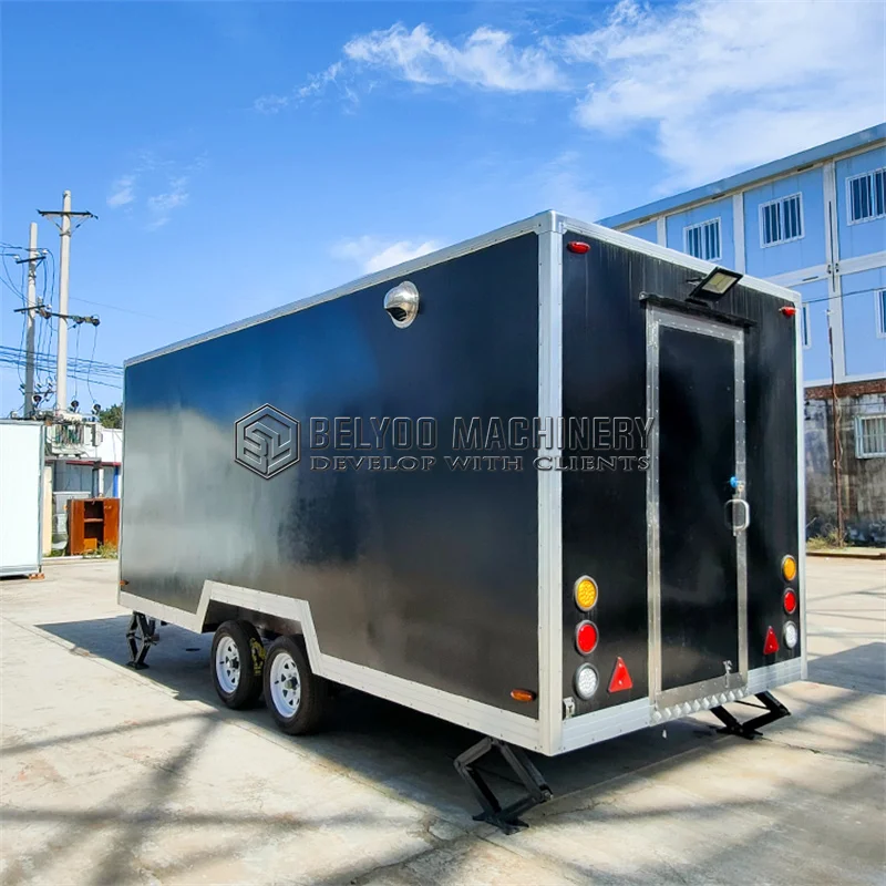 

Мобильный кухонный прицеп для еды Taco Van Грузовик для мороженого Хот-дог Пицца Тележка для общественного питания Грузовик для еды с полной кухней