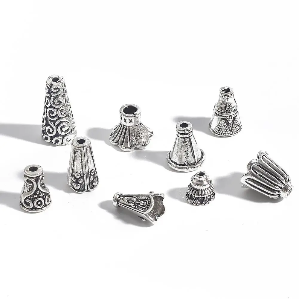 10pcs 7/8/9/10/11mmAntique Tibetan Silver Color Tube Spacer Beads for Jewelry Making DIY Necklace Bracelet Handmade Findings