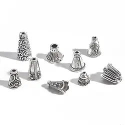 10pcs 7/8/9/10/11mmAntique Tibetan Silver Color Tube Spacer Beads for Jewelry Making DIY Necklace Bracelet Handmade Findings
