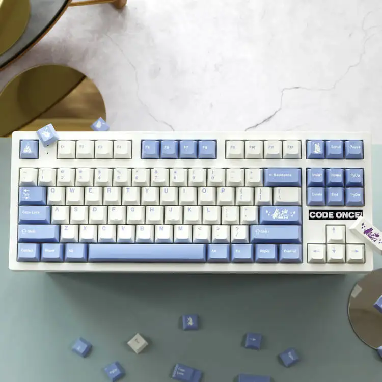 126 Keys/set PBT Dye Subbed Keycap For MX Switch Mechanical Keyboard Tuzi Theme Key Caps Cherry Profile Keycaps