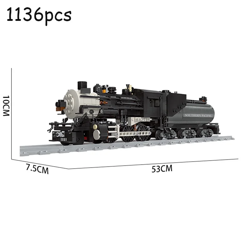 New Spot High-tech City Retro Steam Train Expert Pociąg techniczny Klocki konstrukcyjne Klasyczny model Zabawki Prezenty Zabawki dla dzieci childr