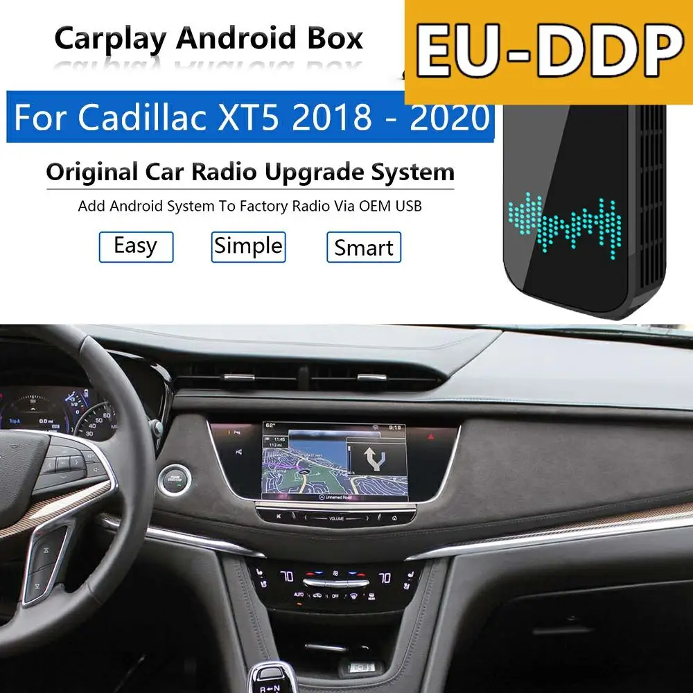 Radio Carplay upgrade Android Auto Audio For Cadillac XT5 2018 - 2020 Apple Wireless AI Box Car Multimedia Player Mirror Link