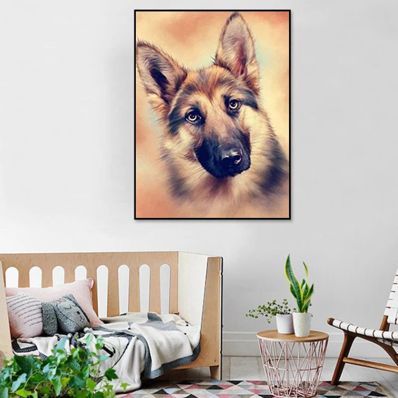 5d Diamond Painting Dog Portrait Full Diamond Living Room Decoration Painting Simple Fashion Style