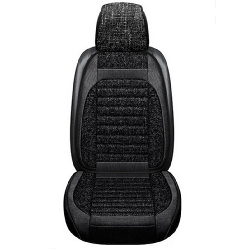 2024 New Car Seat Cover Four seasons Not Moves Flax Auto Seat Cushions, For Kia Rio Non Slide Flax Chair Cover E1 X30