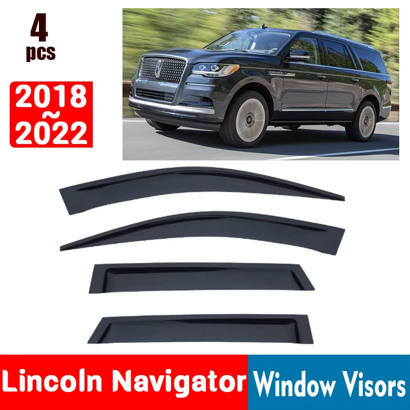 

FOR Lincoln Navigator 2018-2022 Window Visors Rain Guard Windows Rain Cover Deflector Awning Shield Vent Guard Shade Cover Trim