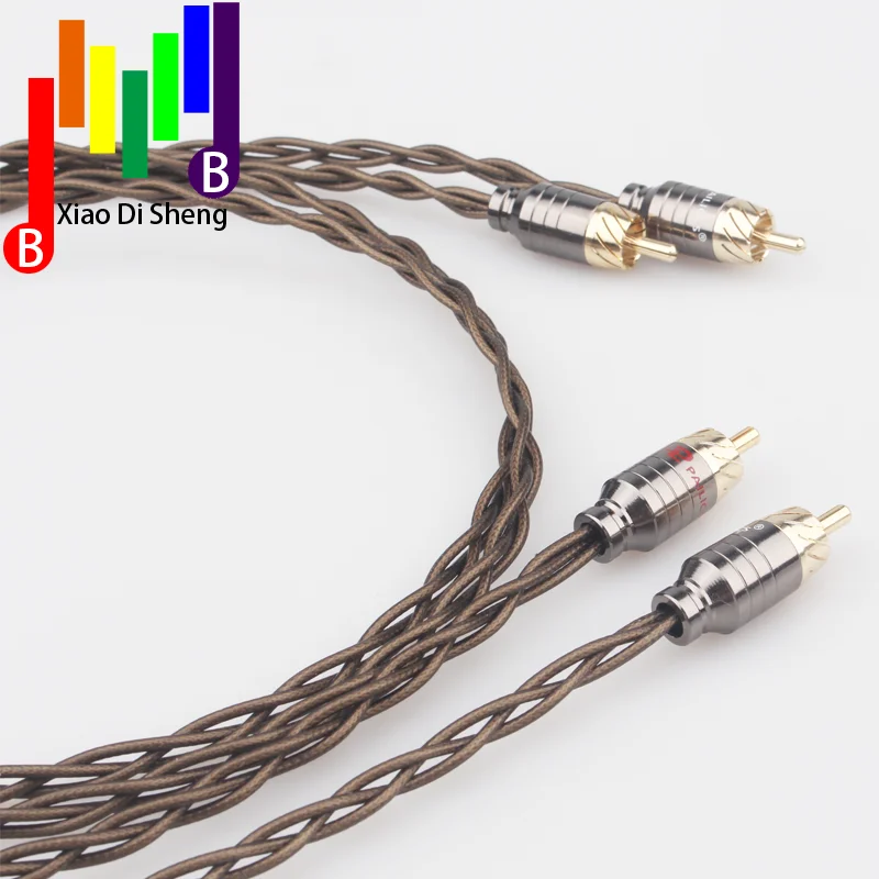 مرحبا نهاية أودين الفضة مطلي RCA ربط كابل RCA إلى RCA كابل الصوت التناظرية كابل فونو كابل ل CD AMP hifi