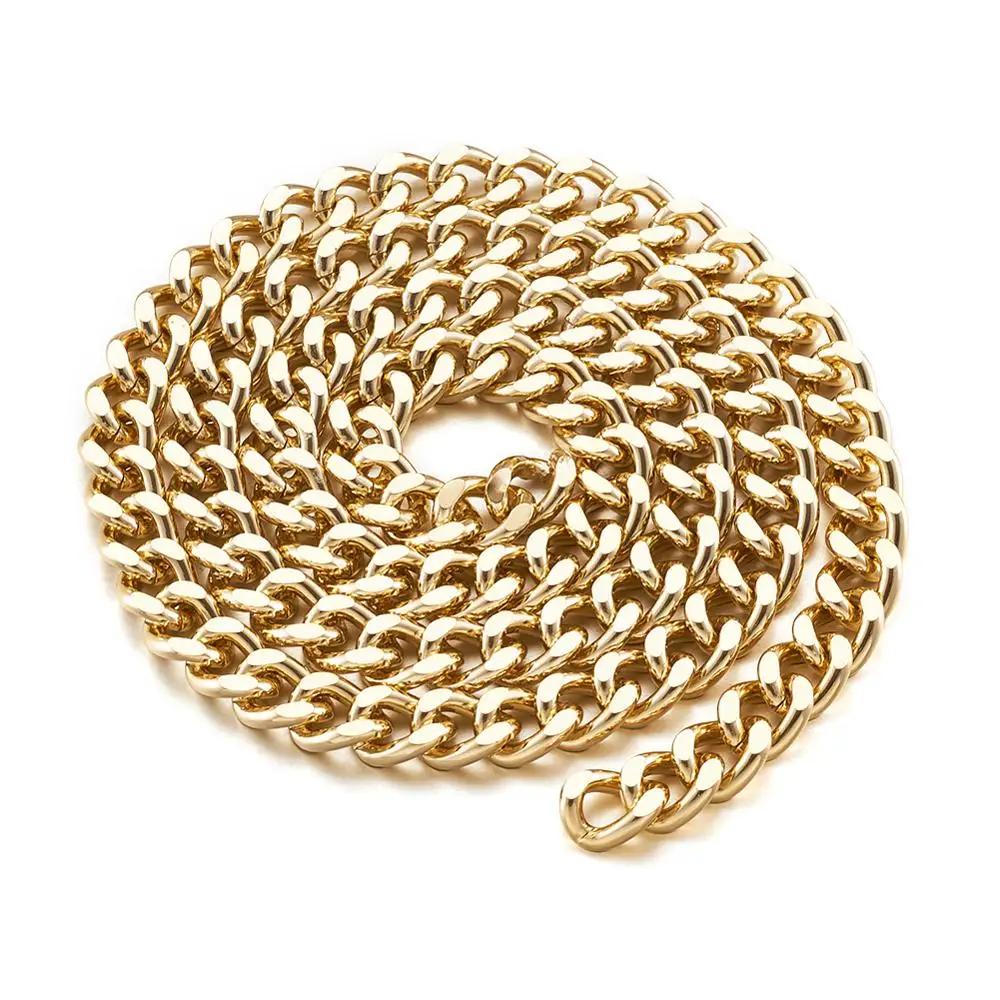 

2pcs Golden/Silver Color Chain Aluminum Curb Chains Unwelded Open Twisted Link Chain for Bracelet Necklace Chain Jewelry Making