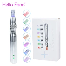 Draadloze Derma Pen Met 7 Kleuren Led Lichttherapie Schoonheidsmachine Oplaadbare Auto Microneedling Pen F7 Huidverzorgingshulpmiddelen Kits