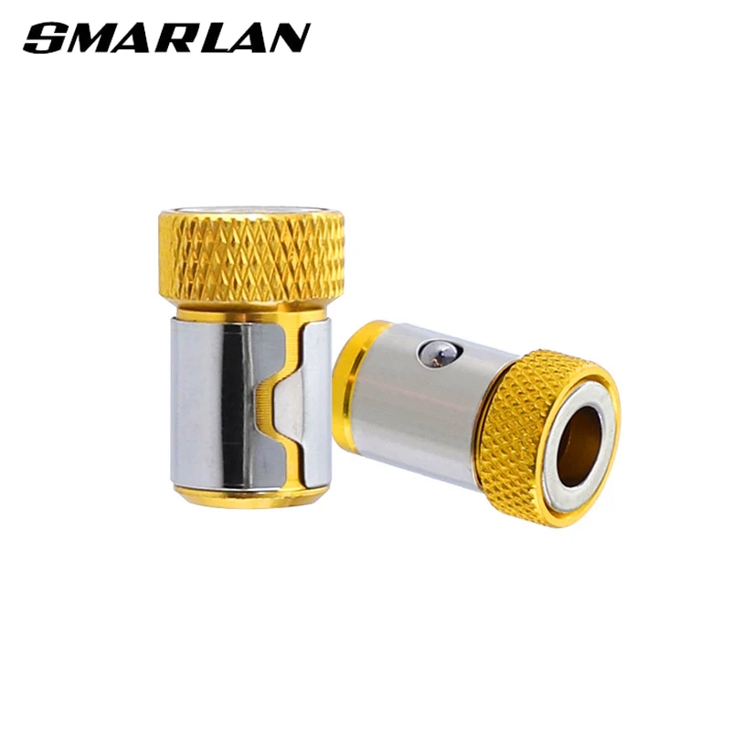 SMARLAN 3pcs 1/4” Metal Screwdriver Bit Magnetic Ring For 6.35mm Shank Anti-Corrosion Drill Bit Magnet Powerful Ring Tool Parts