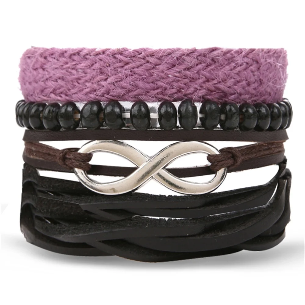 IFMIA Bohemian Turkish Eyes Beaded Leather Bracelets Set for Men Women Vintage Weave Braided Pulseras Fashoin Jewelry 2019 NEW