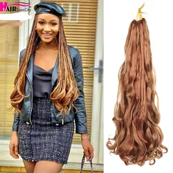 Extensiones de cabello ondulado de ganchillo para mujeres negras, trenzas sintéticas onduladas, cabello trenzado preestirado, 20 pulgadas, Expo City