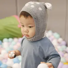 Winter Baby Deer Ears Knit Hat #4