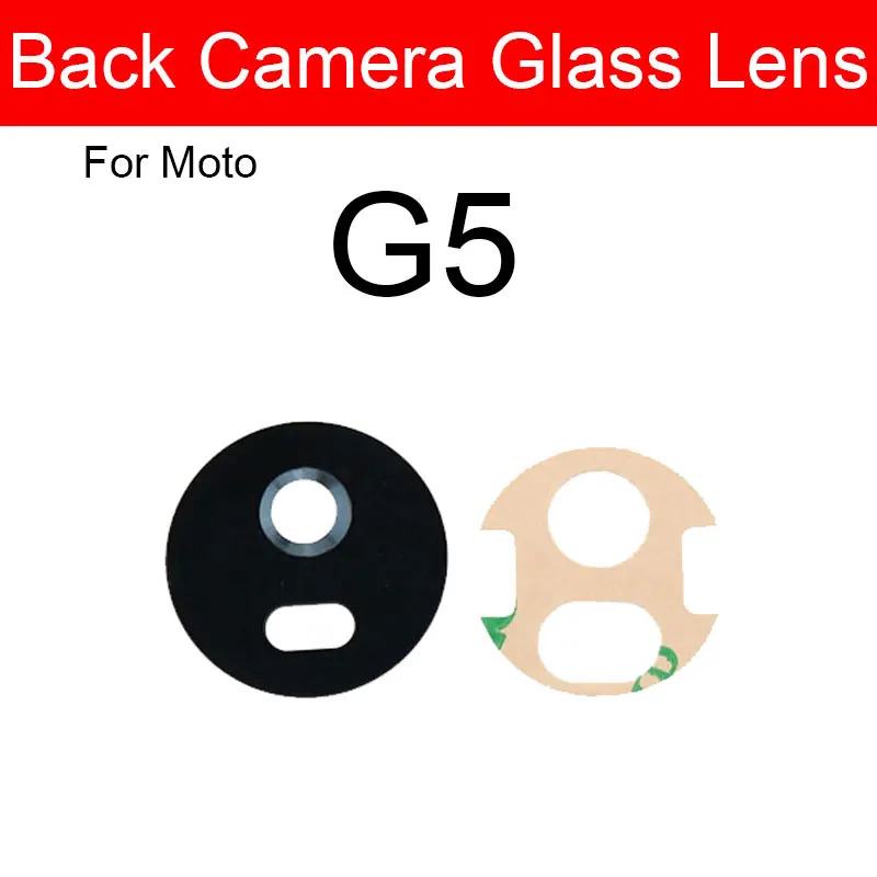 Terug Camera Glazen Lens Voor Motorola Moto G4 G5 G5s G6 G7 Plus Play Power Achter Hoofd Camera Glas Lens met Sticker