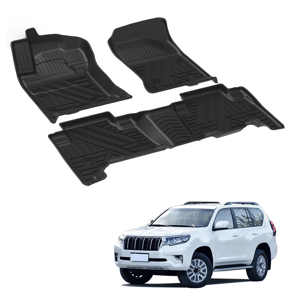 

Fully Surrounded Foot Pad For Toyota Land Cruiser 2010- 2019 2020 Car Waterproof Non-Slip Rubber Floor Mat TPE Car Accessories