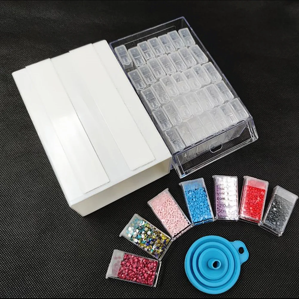 5D Diamond Painting Accessory Detachable Storage Container 1/2/4 Boxes Drawers Suitable for Diamond Art Beads and Rhinestone