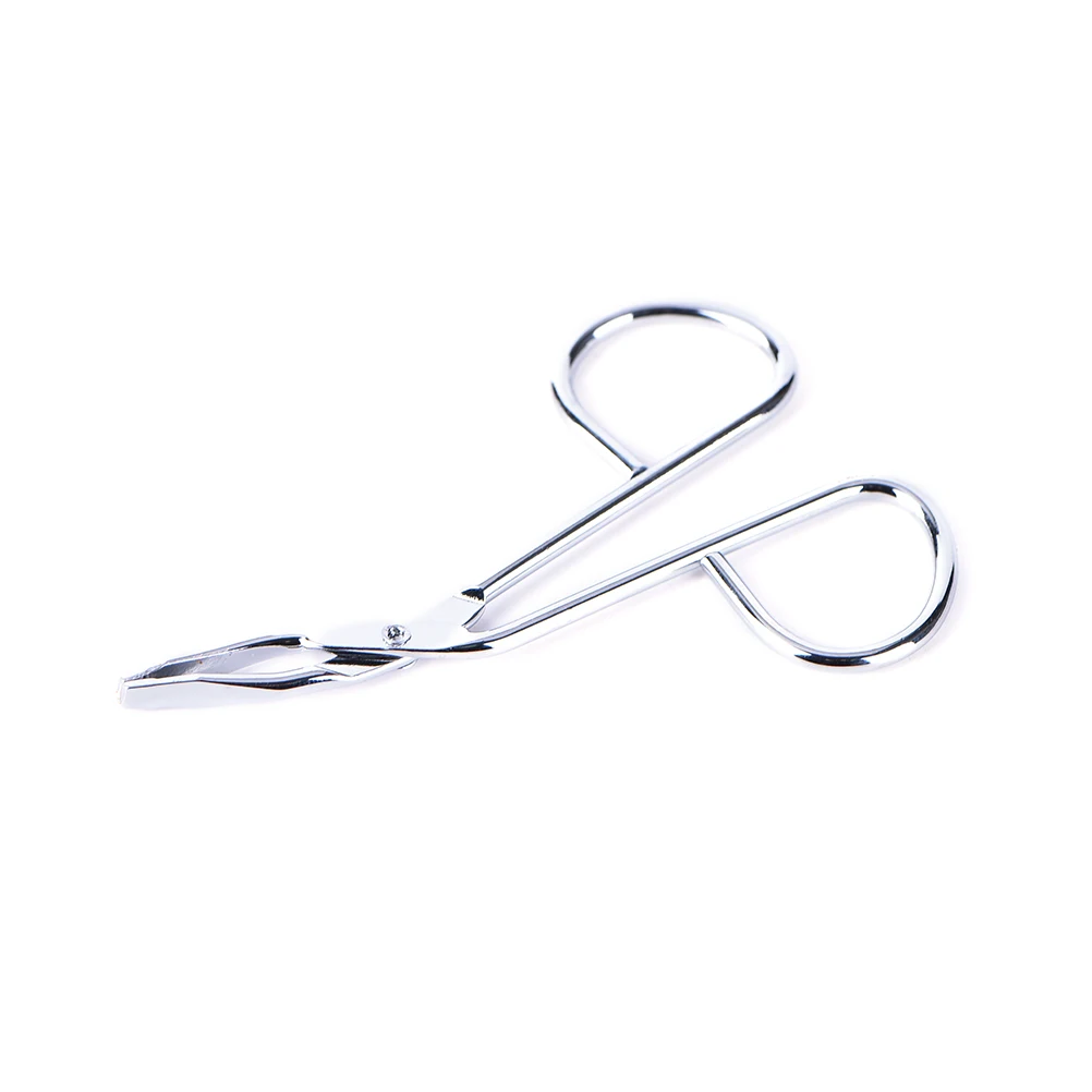 Scissors Style Eyebrow forceps Hair Remove Eyebrow Flat Tip Tweezer Stainless Steel And Plastic Clamp Clipper Beauty Makeup Tool