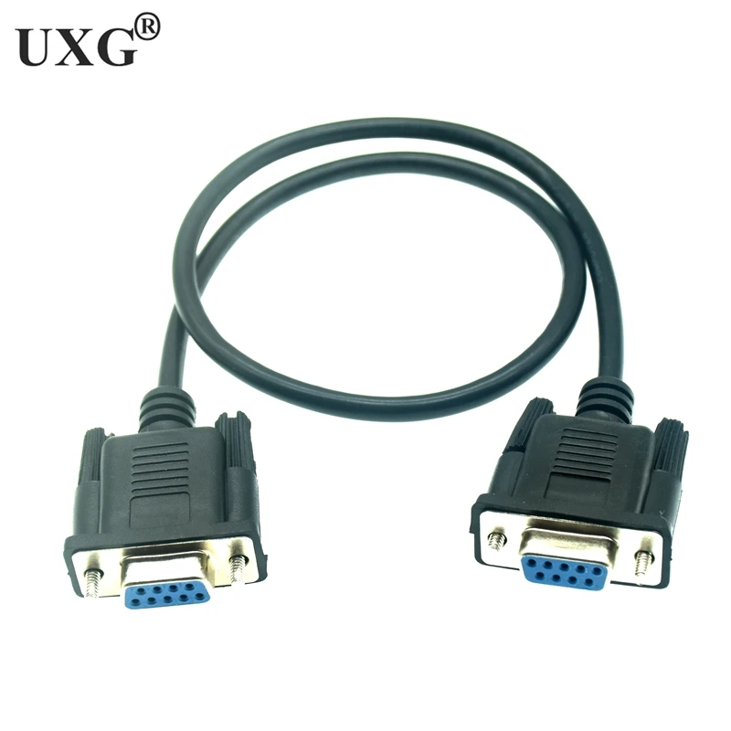 

RS232 Cable To RS-232 DB9F To DB9F Female To Female DB9 Connector Serial Null Modem HDPE Insulation Design UL Standard 0.5m 1.5m