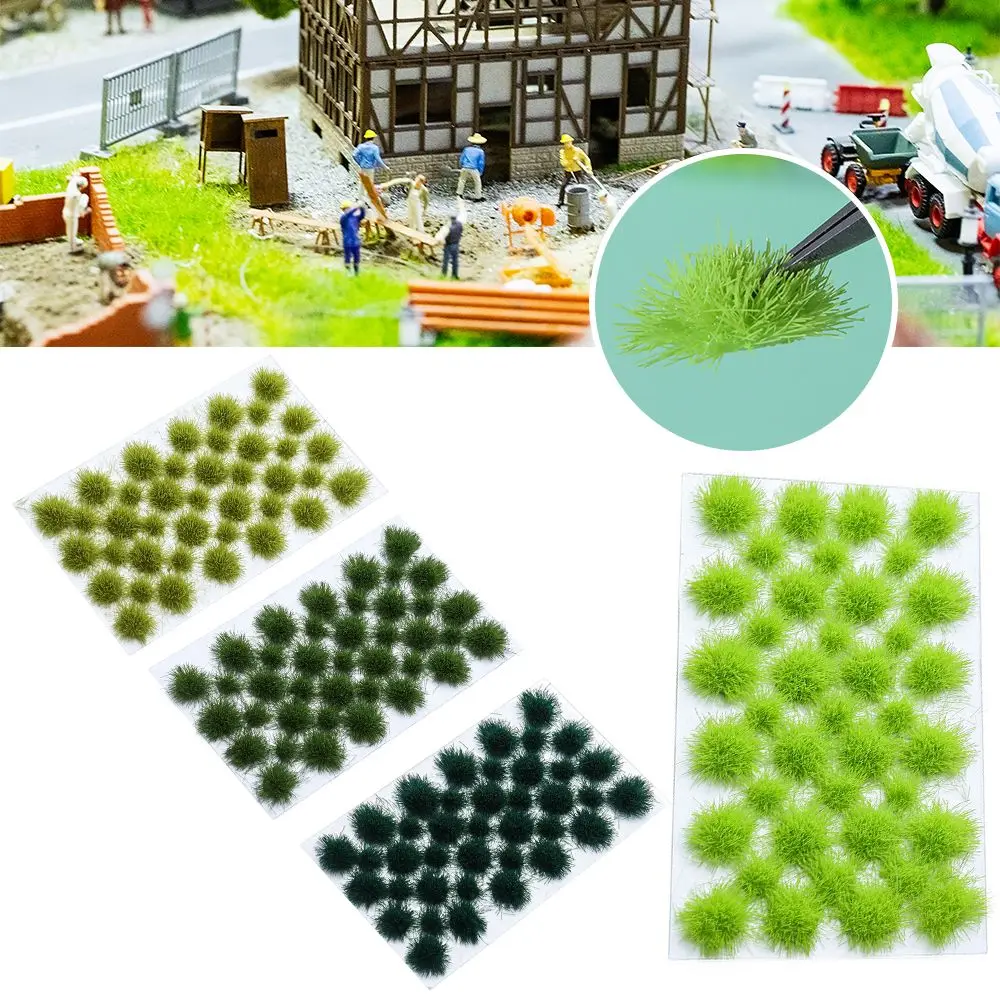 39PCS 높이 5mm 철도 야생 마이크로 풍경 인공 잔디 클러스터 풍경 모델링 Wargame 모델 정적 잔디 Tuft