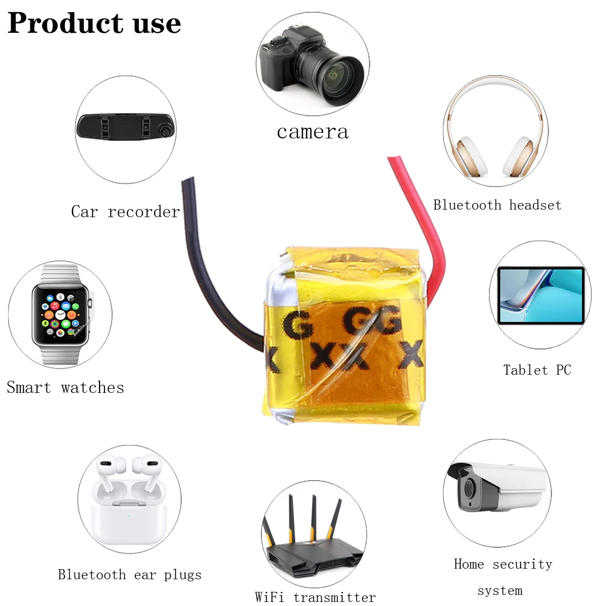 3.7V,30mAH,400909 lithium polymer battery for i7s/i8/i9/i12TWS tws-12 Bluetooth earphone wireless headphones
