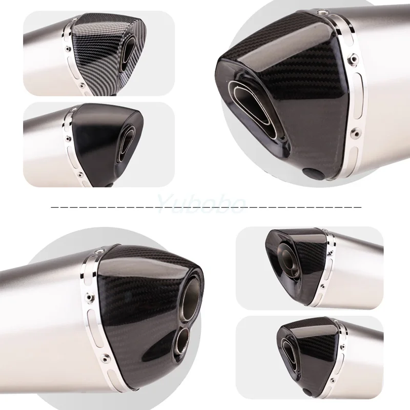 Modified Universal Slip-on Motorcycle Exhaust Tmax 500 530 560 AK550 GSX1300R X-ADV750 Carbon Escape Moto Pipe Manifold Muffler