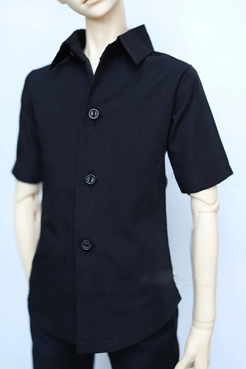 

1/4 1/3 Scale BJD Clothes Casual Black Short Sleeve Shirt For BJD/SD MSD SD13 SD17 SSDF ID75 Uncle Doll Accessories C0919