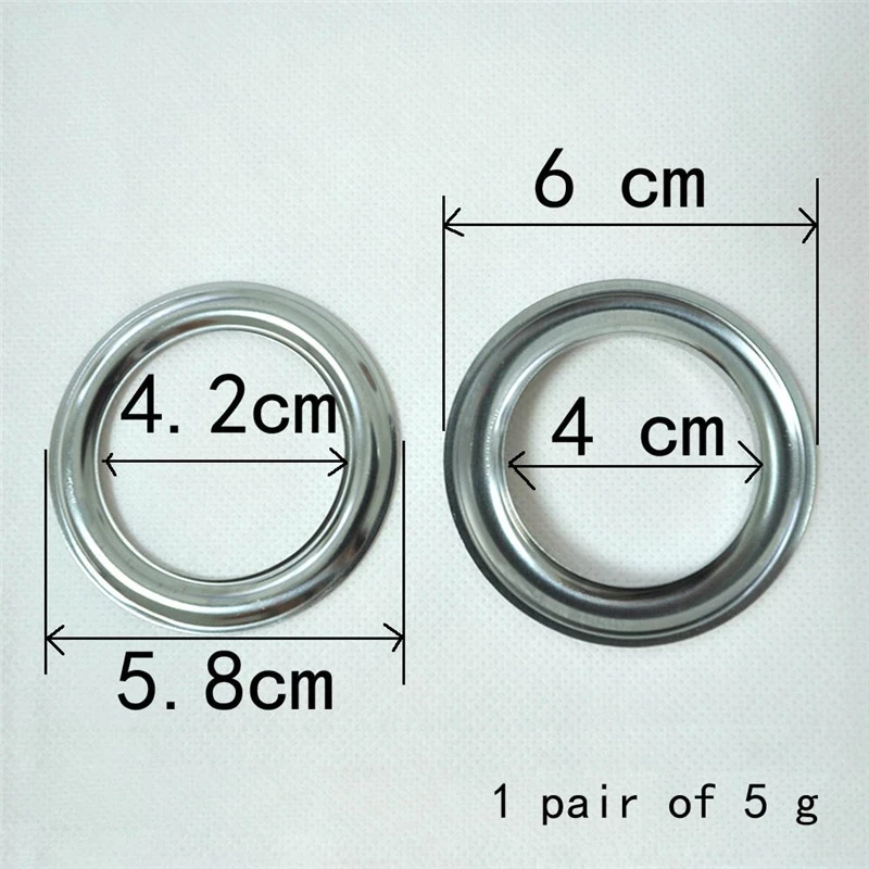 Silvery Metal Rings For Curtain Header Ring Top Hanging Curtain Wholesale Cheap Metal Eyelets Grommet Top Curtains Accessories