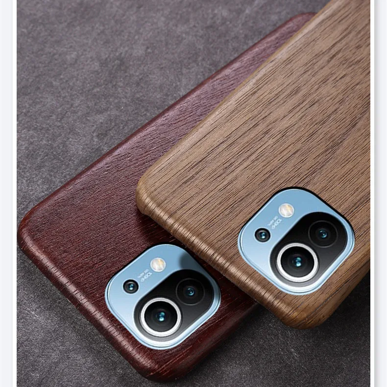For Xiaomi Mi 12/12 Pro mix 4 11/11 pro/11 ultra walnut Enony Wood Rosewood MAHOGANY Real Wooden Slim Back Case Hard Cover