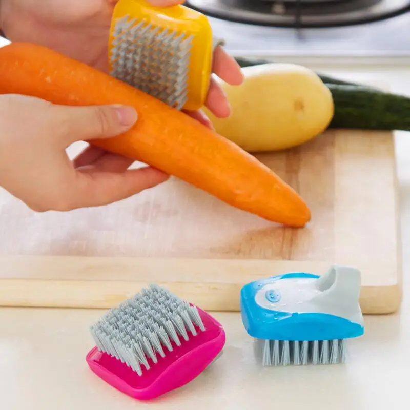 Kitchen Potato Gadgets Multi-functional Fruit Vegetable Fingers Cleaning Brush Easy Clean Brush LX8327