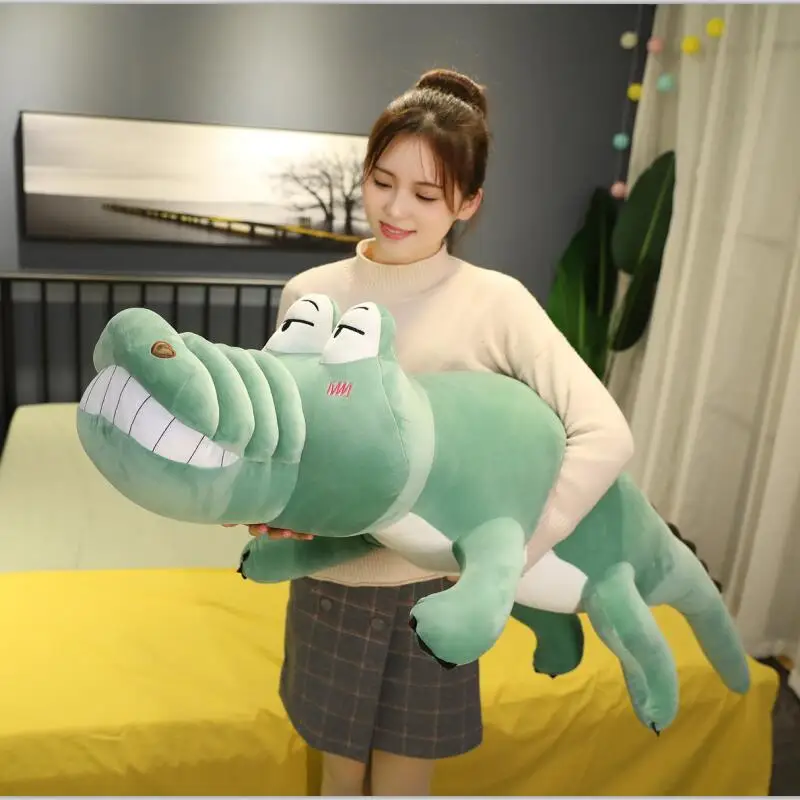 

Giant Crocodile Plush Toy Soft Creative Stuffed Animal Doll Big Eye Plush Crocodile Toys Cartoon Pillow Sofa Cushion Girl Gift