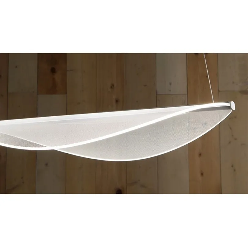 Lámpara colgante de superficie curva minimalista, luces LED de diseño, arte moderno, sala de estar, comedor, accesorios de iluminación colgantes de