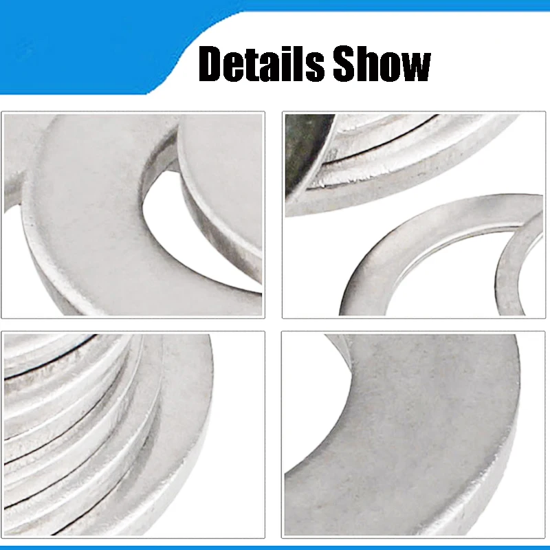 304 stainless steel gasket ultra-thin metal screw flat washer standard increase thickening meson washer M2 M3 M5 M M8 M10 M20