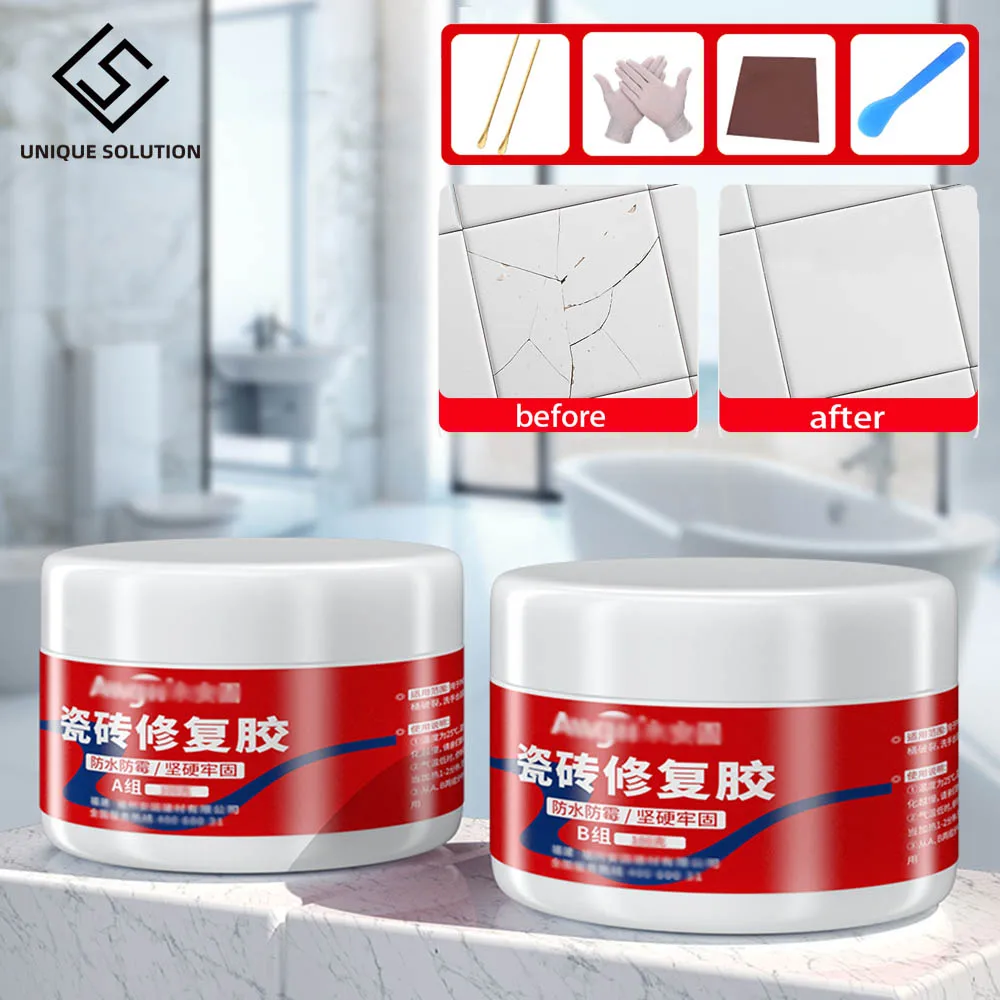 

Tile Repair Agent Paste Tub Repair Kit White Tile Shower Repair Kit for Fiberglass Porcelain Ceramic Fix Crack