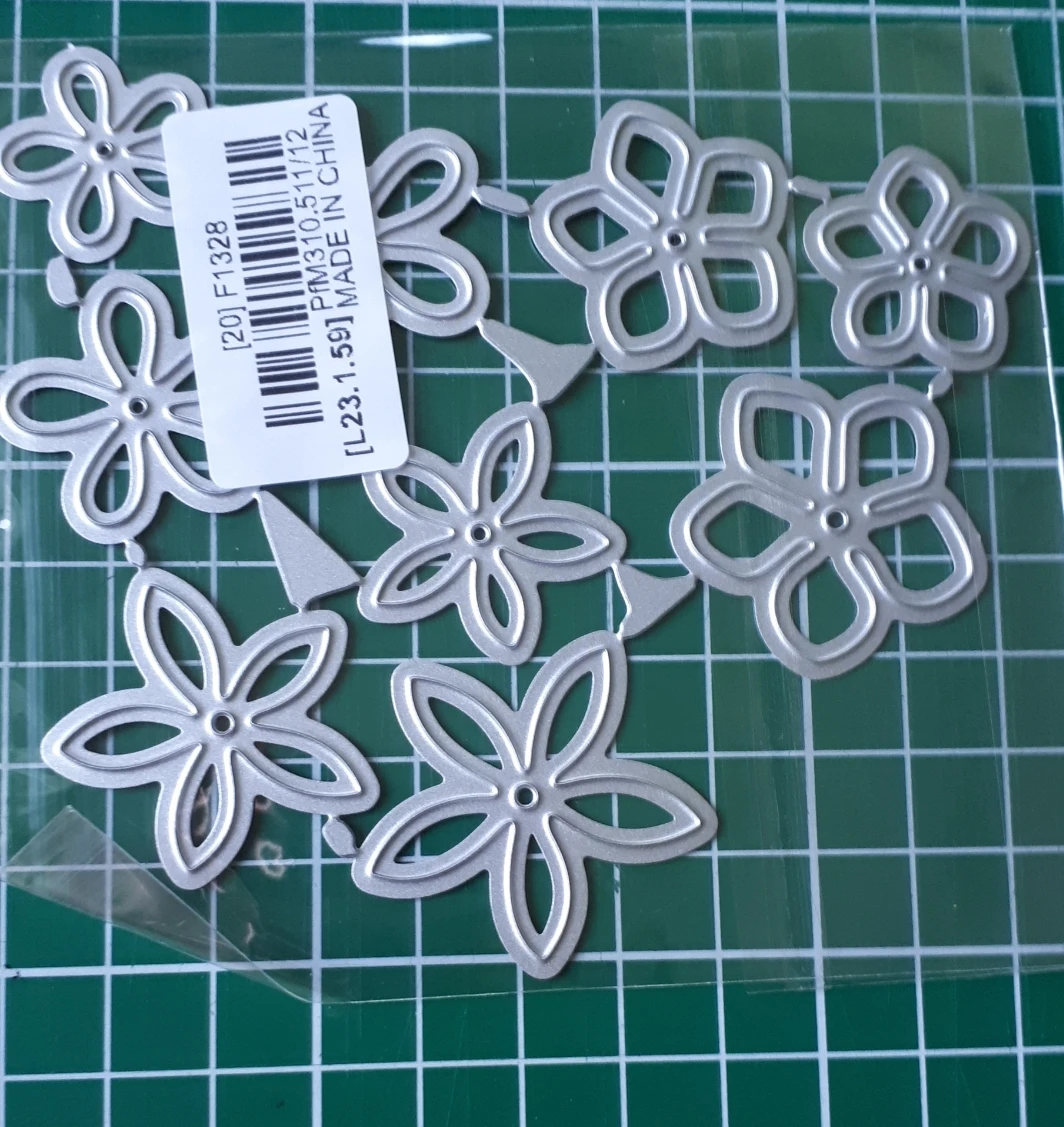 Adv-one Scrapbooking Dies Metal 9pcs Flower Stitched Cutting Dies Craft Embossing Stamp Stencil Paper Card Making Template DIY