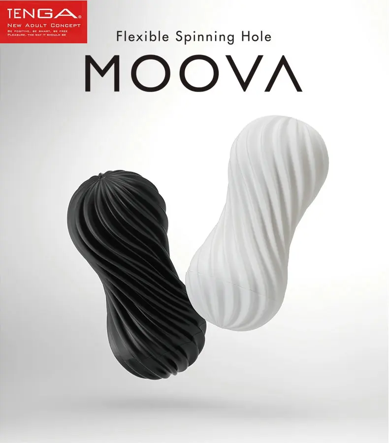 TENGA MOOVA Male Masturbator Flex Flexible Spiraling Stimulation Penis Cup Soft Silicone Vagina Real Pussy Sex Toys for Men Sexo