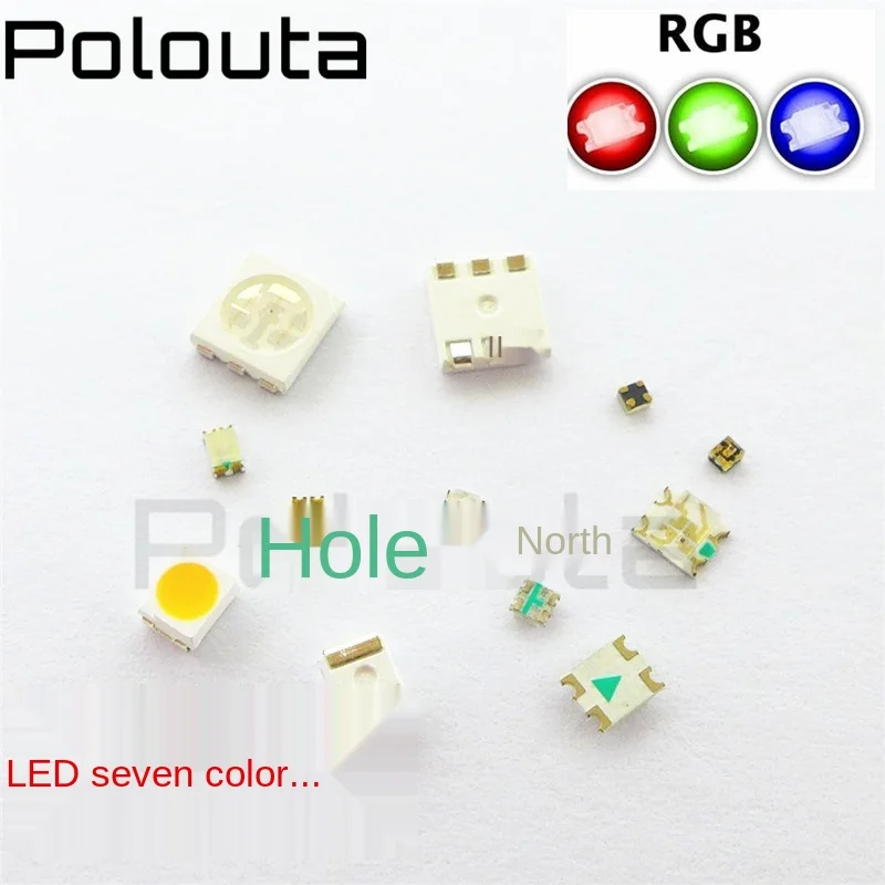 50 Pcs/lot SMD Light Emitting Diode 1.1mm 5050 3528 1210 1206 0805 0603 0402 Highlight Emitting Diode Anode Full Color Colorful