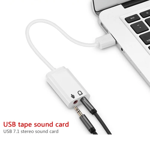 Tarjeta de sonido USB Virtual 7,1, adaptador de Audio USB externo 3D, USB a Jack, auricular de 3,5mm, micrófono, altavoz para ordenador portátil y Notebook